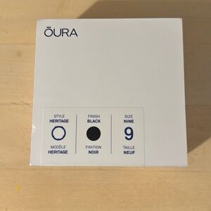 Oura Ring, Generation 3, Heritage Black, US9